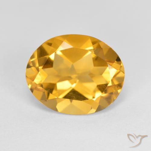 3.20ct Natural Deep Golden Orange Citrine, Oval, VVS-VS