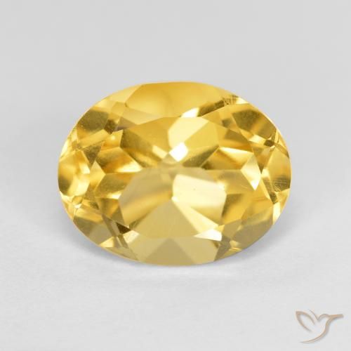 3.28ct Natural Gold Citrine, Oval, VVS-VS
