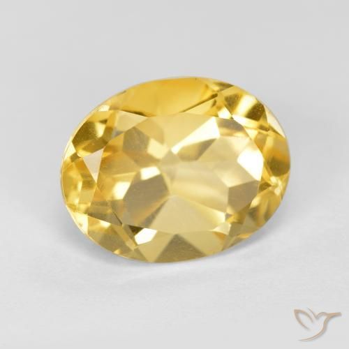 3.28 ct Golden Citrine Stone, Natural Citrine in Oval Facet Shape for Sale