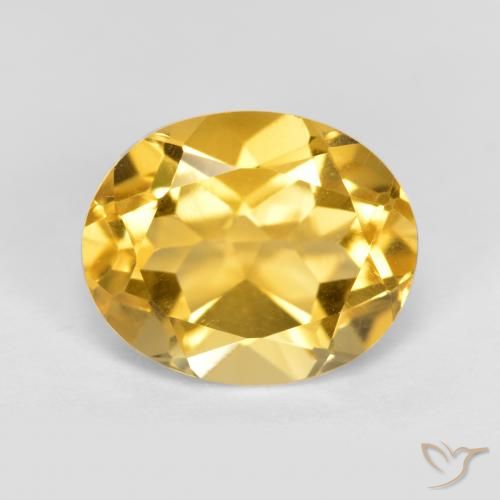 3.65ct Natural Medium Golden Citrine, Oval, VVS-VS