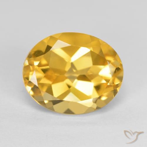 3.76ct Natural Medium Golden Citrine, Oval, VVS