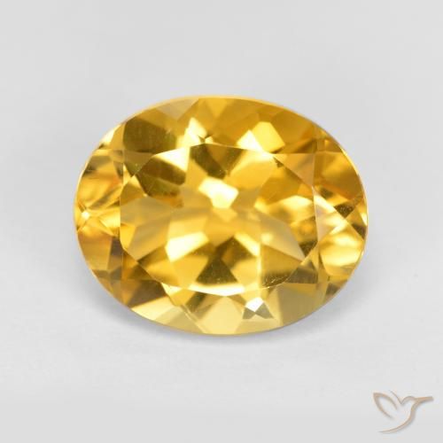 3.51ct Natural Golden Orange Citrine, Oval, VVS-VS