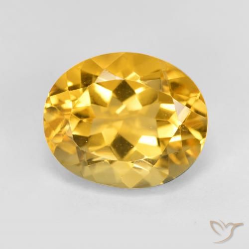 3.97ct Natural Golden Orange Citrine, Oval, VVS