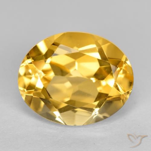 3.60ct Natural Deep Golden Orange Citrine, Oval, VVS
