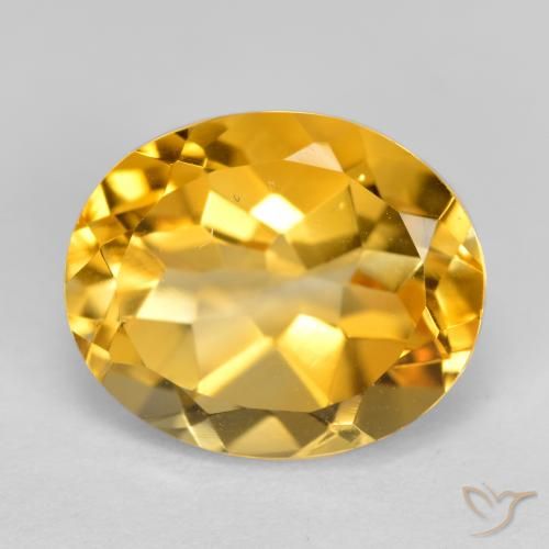 3.68ct Natural Deep Golden Orange Citrine, Oval, VVS-VS