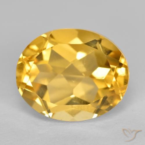 3.70ct Natural Deep Golden Orange Citrine, Oval, VVS-VS
