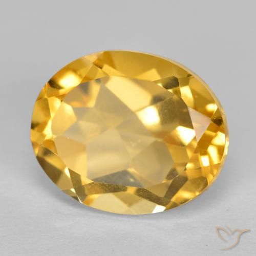 3.70 ct Golden Citrine Stone, Natural Citrine in Oval Facet Shape for Sale