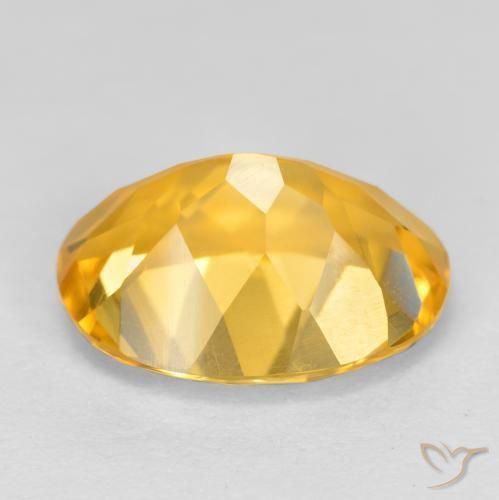 Citrine Gemstone in 11 x 9 mm (calibrated) Size for Sale, Citrine Stone in Dark Golden Color