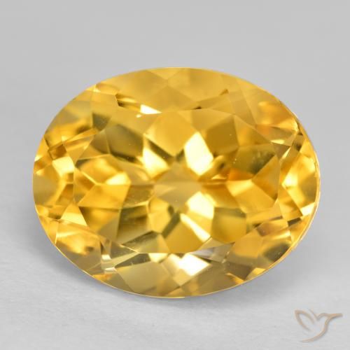 3.77ct Natural Medium Golden Citrine, Oval, VVS
