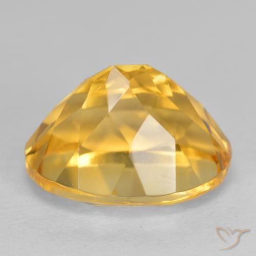 Citrine Gemstone in 11 x 9 mm (calibrated) Size for Sale, Citrine Stone in Medium Golden Color