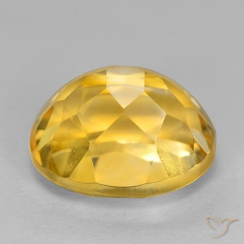 Citrine Gemstone in 11 x 9 mm (calibrated) Size for Sale, Citrine Stone in Medium-Dark Golden Color