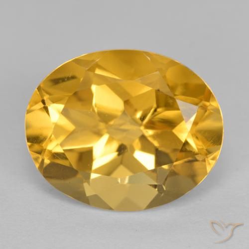 3.52ct Natural Deep Golden Orange Citrine, Oval, VVS-VS
