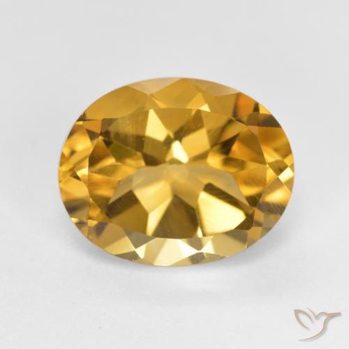 3.91ct Natural Deep Gold Citrine, Oval, VVS