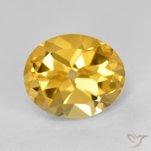 3.81ct Natural Medium Golden Citrine, Oval, VVS
