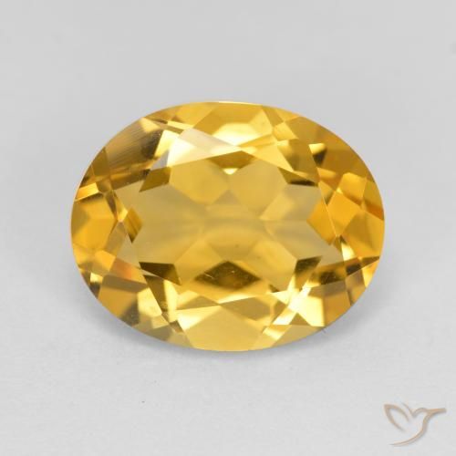 3.58ct Natural Medium Golden Citrine, Oval, VVS