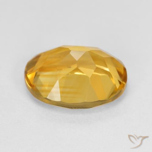 Citrine Gemstone in 11 x 9 mm (calibrated) Size for Sale, Citrine Stone in Medium Golden Color