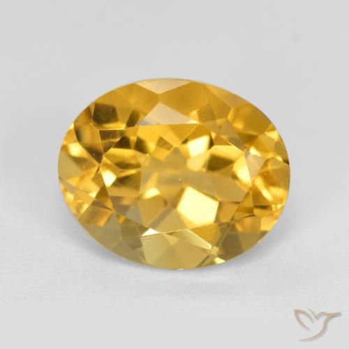 3.40ct Natural Medium Golden Citrine, Oval, VVS