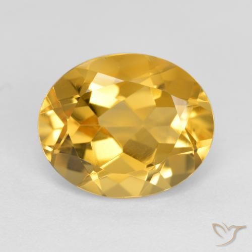 3.59ct Natural Medium Golden Citrine, Oval, VVS