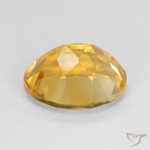 Citrine Gemstone in 11 x 9 mm (calibrated) Size for Sale, Citrine Stone in Medium Golden Color