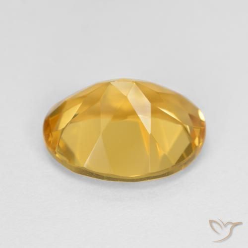 Citrine Gemstone in 11 x 9 mm (calibrated) Size for Sale, Citrine Stone in Medium-Dark Golden Color