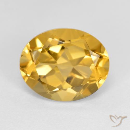 3.61ct Natural Deep Golden Orange Citrine, Oval, VVS