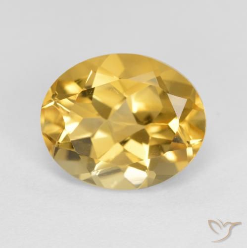 3.56ct Natural Medium Golden Citrine, Oval, VVS