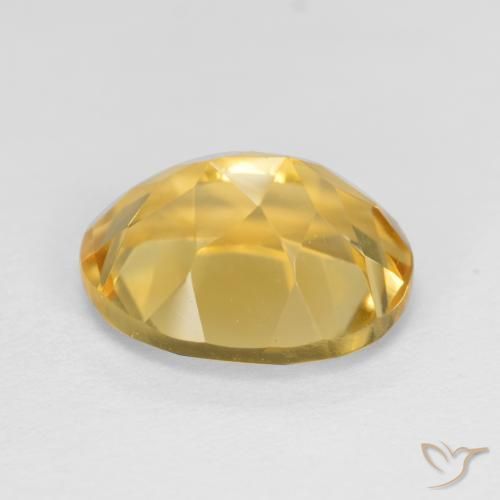 Citrine Gemstone in 11 x 9 mm (calibrated) Size for Sale, Citrine Stone in Medium Golden Color