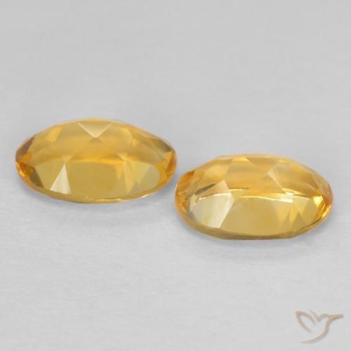 Citrine Gemstones in 6 x 4 mm (calibrated) Size for Sale, Citrine Stones in Deep Golden Orange Color