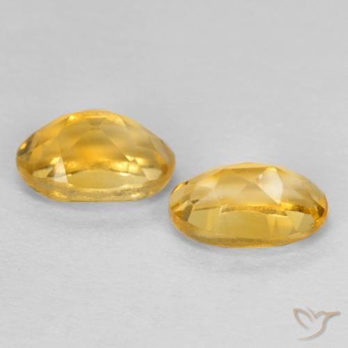 Citrine Gemstones in 6 x 4 mm (calibrated) Size for Sale, Citrine Stones in Medium-Dark Golden Color