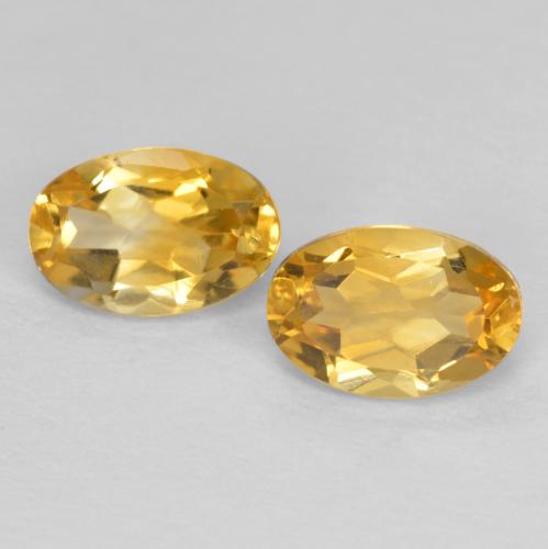 Medium Gold Citrine Gem - 0.4ct Oval Facet (ID: 571005)