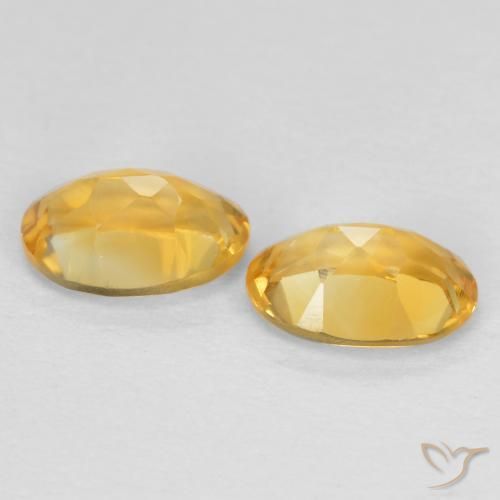 Citrine Gemstones in 5.9 x 4.2 mm Size for Sale, Citrine Stones in Medium Golden Color