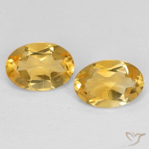 0.81ctw Natural Gold Citrine, Oval, VVS-VS