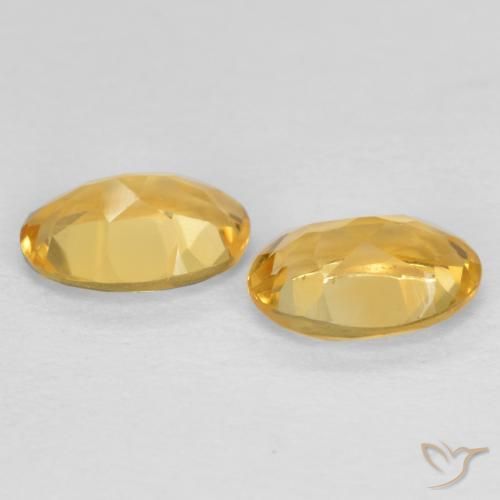 Citrine Gemstones in 6 x 4.2 mm Size for Sale, Citrine Stones in Gold Color