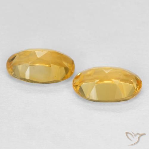 Citrine Gemstones in 6 x 4 mm (calibrated) Size for Sale, Citrine Stones in Medium-Dark Golden Color