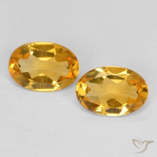 0.71 ct Yellow Citrine, 6 x 4.1 mm Oval Cut From Brazil, Photo A