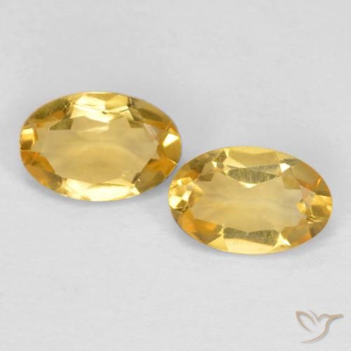 0.74 ct Yellow Citrine, 6 x 4 mm Oval Cut From Brazil, Photo A