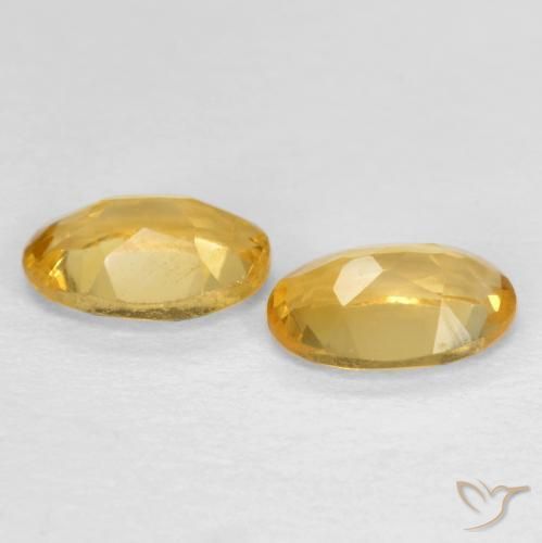 Citrine Gemstones in 6 x 4 mm (calibrated) Size for Sale, Citrine Stones in Gold Color