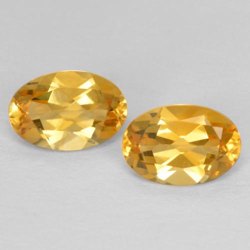 Medium-Dark Golden Citrine Gem - 0.4ct Oval Facet (ID: 571013)