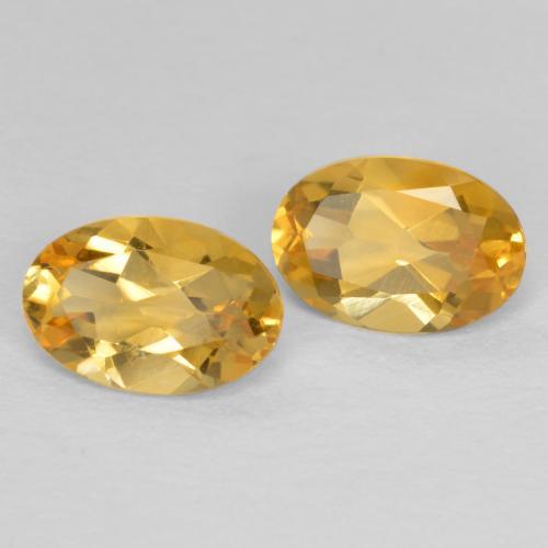 0.83 ctw Golden Citrine Stones, Natural Citrine in Oval Facet Shape for Sale