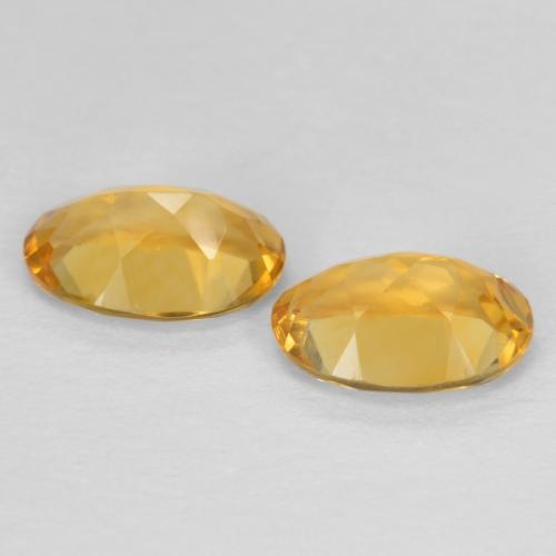 Citrine Gemstones in 6.1 x 4.2 mm Size for Sale, Citrine Stones in Medium-Dark Golden Color