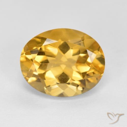 3.42ct Natural Golden Orange Citrine, Oval, VVS-VS