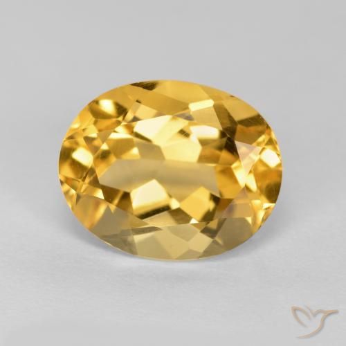 3.59ct Natural Deep Golden Orange Citrine, Oval, VVS-VS