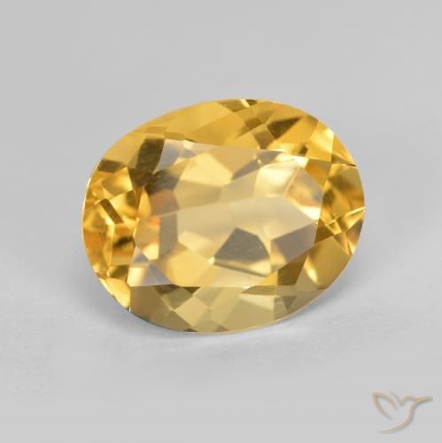 3.59 ct Golden Citrine Stone, Natural Citrine in Oval Facet Shape for Sale