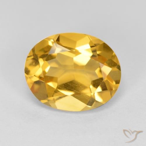 3.32ct Natural Deep Golden Orange Citrine, Oval, VVS-VS