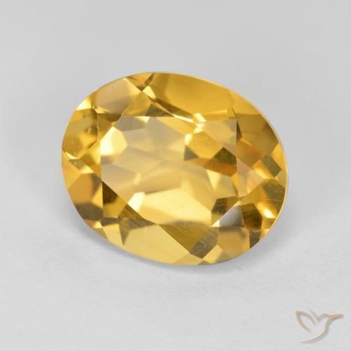3.32 ct Golden Citrine Stone, Natural Citrine in Oval Facet Shape for Sale
