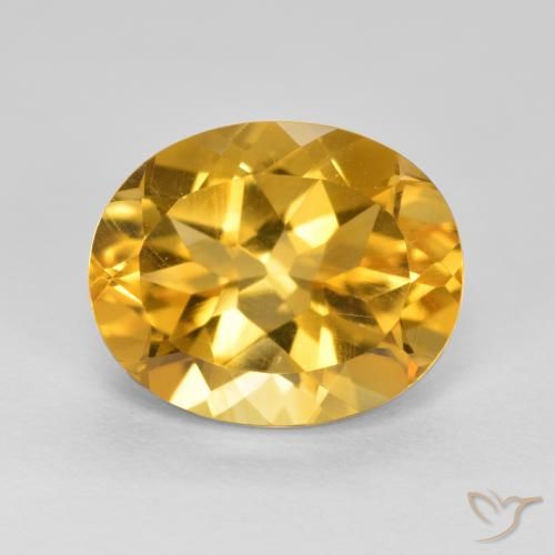 3.50ct Natural Dark Golden Citrine, Oval, VVS-VS