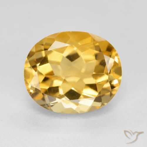 3.57ct Natural Deep Golden Orange Citrine, Oval, VVS