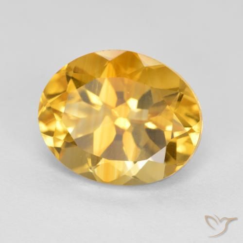 3.71ct Natural Medium-Dark Golden Citrine, Oval, VVS-VS