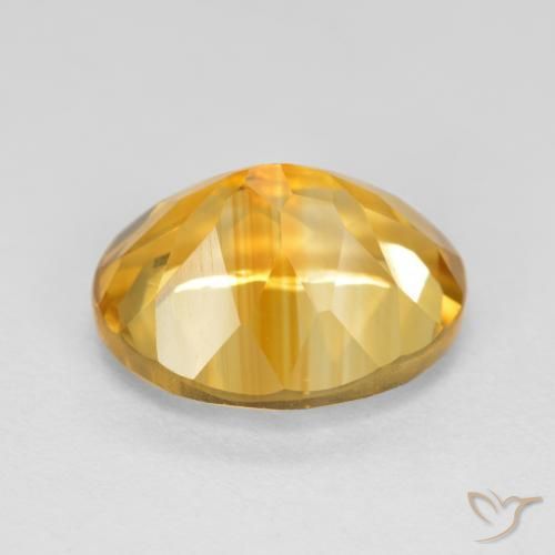 Citrine Gemstone in 11 x 9 mm (calibrated) Size for Sale, Citrine Stone in Medium-Dark Golden Color
