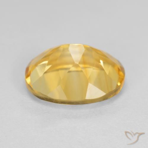 Citrine Gemstone in 11 x 9 mm (calibrated) Size for Sale, Citrine Stone in Gold Color